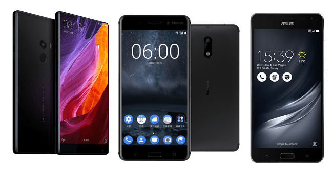 Nokia 6 / Asus ZenFone AR / The Xiaomi Mi Mix - All Features Listed (2017)