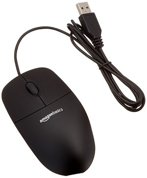 AmazonBasics 3-Button USB Wired Mouse