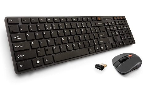 Amkette Optimus 2.4 GHz Wireless Keyboard and Mouse with Optical Sensor
