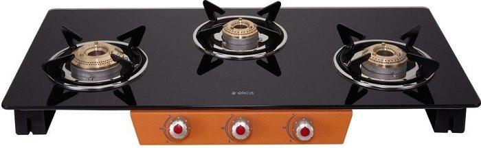 Elica Glass 3 Burner Gas Stove