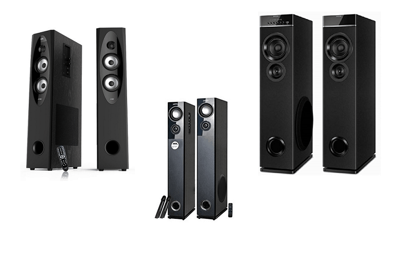 f&d tower speakers with mic