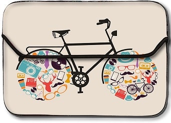 Theskinmantra Artistic Cycle laptop sleeve