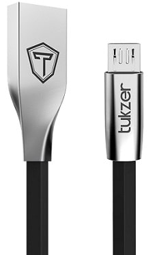Tukzer 3.2ft Aluminium Plug Slim Micro USB Cable