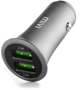 Mivi 2 Port 4.8A Full Metal Body Car Charger