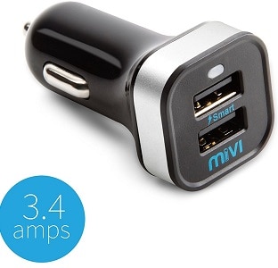 Mivi Smart Charge 3.4A Dual Port Car Charger