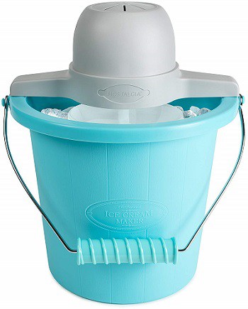 Nostalgia Electrics ICMP400BLUE 4-Quart Electric Ice Cream Maker