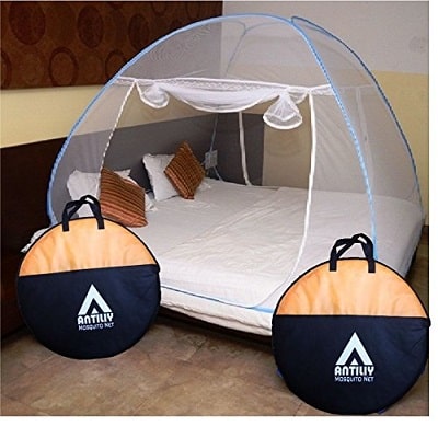 Antiliy Blue Double Bed Mosquito Net