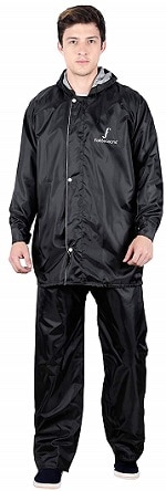 FabSeasons Men's Polyester Reversible Waterproof Raincoat