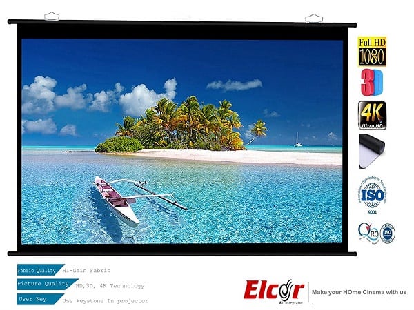 ELCOR Ultra HD and 3D Map Type Projector Screen