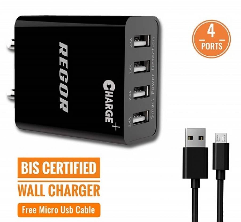 Regor [4 Port] 5 Amp Wall Charger