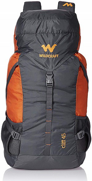 Wildcraft 45 Ltrs Grey and orange Rucksack