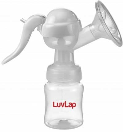 LuvLap Manual Breast Feeding Pump for Comfort and Easy One Hand Operation