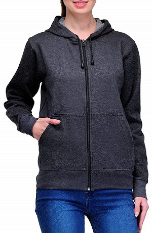 Scott Women's Premium Cotton Pullover Hoodie Sweatshirt with Zip