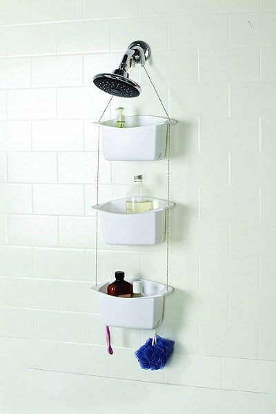 AmazonBasics 3-Basket Adjustable Shower Caddy