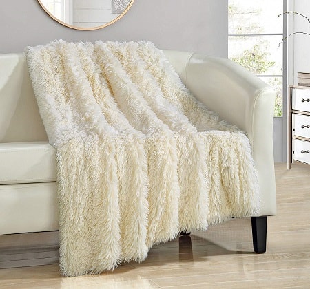 Chic Home Elana Shaggy Faux Fur Supersoft Ultra Plush Decorative Throw Blanket