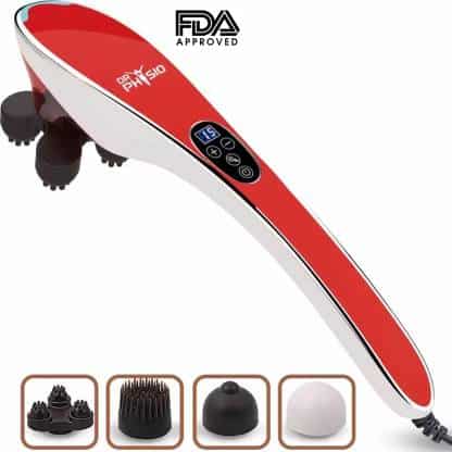 Dr Physio (USA) Hammer Pro Electric Powerful Body Massagers with Vibration Massager For Pain Relief Massager (Red)