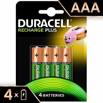 Duracell AAA 750mAh Rechargeable Batteries