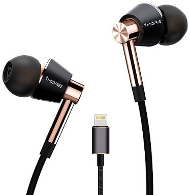1MORE E1001-LTNG-G In-Ear Headphones with Mic