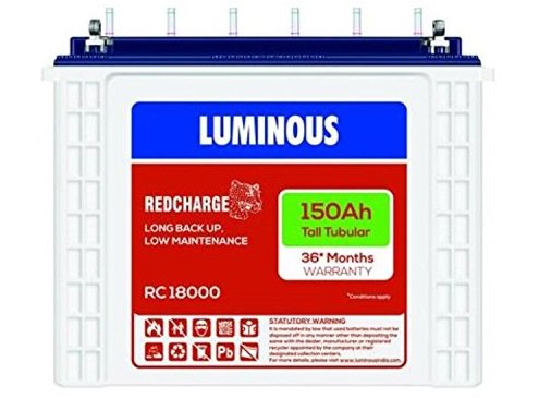 LUMINOUS RC 18000 150 AH Tall Tubular Battery