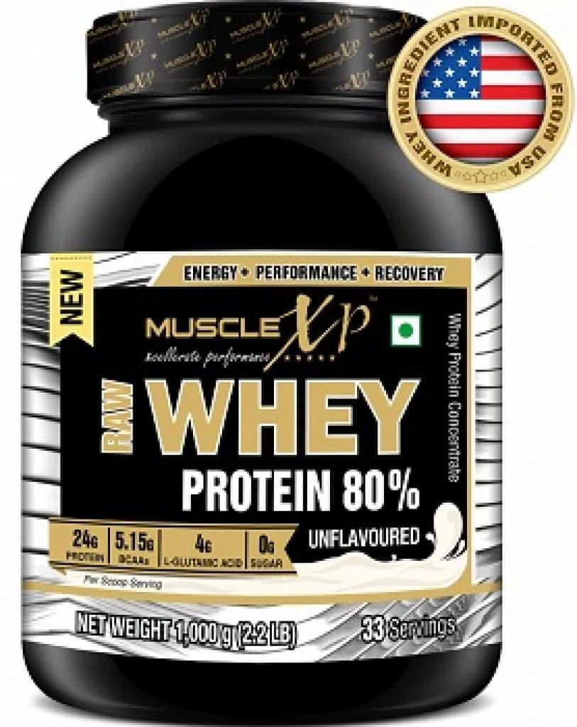 MuscleXP Raw Whey Protein Concentrate 80% Powder