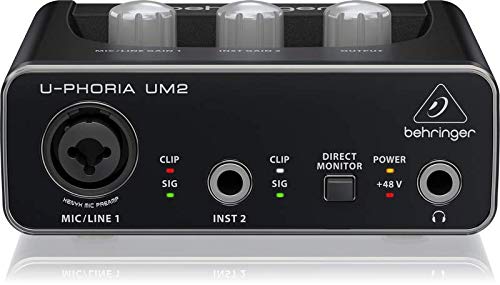 Behringer U-PHORIA UM2 2 x 2 Audio interfacce with USB 2.0