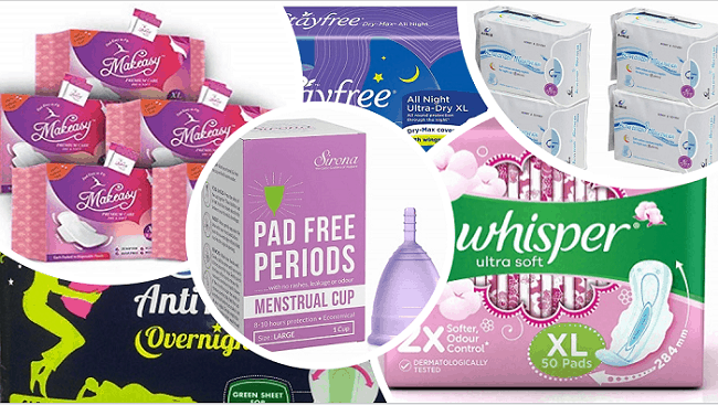 types of sanitary pads
