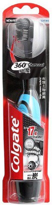 Colgate 360 Charcoal Battery Power and Replacement Head Toothbrush
