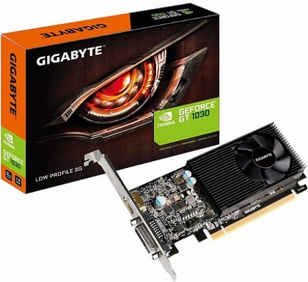 GIGABYTE GeForce GT 1030 Low Profile 2GB DDR5 Graphics Card