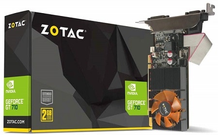Zotac GT 710 2GB 64BIT DDR3 PCI-E Graphics Card
