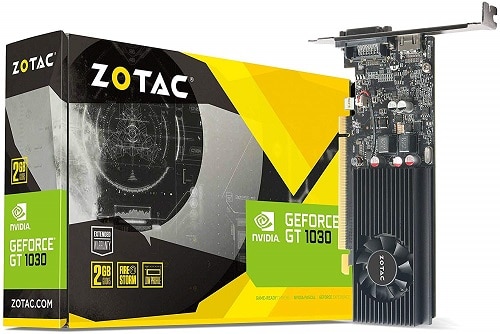 Zotac Nvidia GT 1030 2GB GDDR5 64-Bit DVI-D HDMI Retail Graphic card
