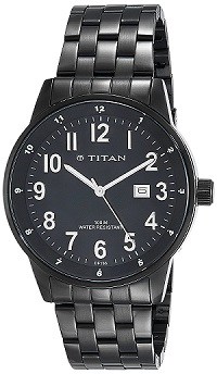 Titan Gents Classique Analog Black Dial Men's Watch-NM9441NM01